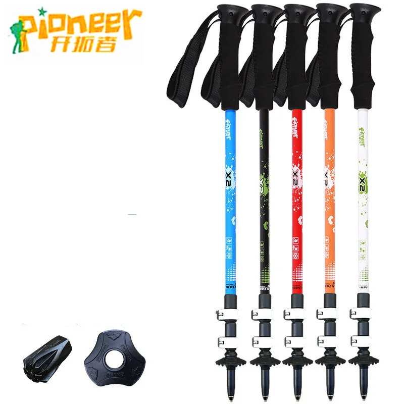 Пионер треккинг трость регулируемый ультра светильник Телескопический Батон