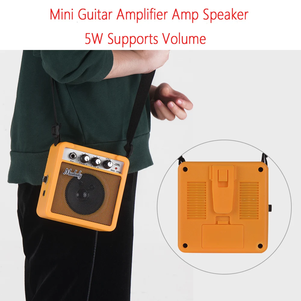 Мини-усилитель для гитары Muslady усилитель динамик 5 Вт поддерживает громкость с