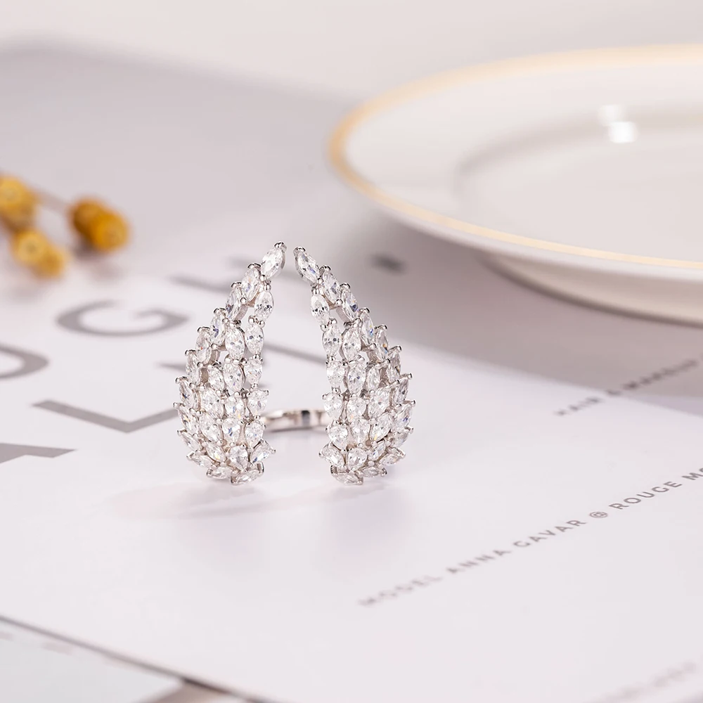 Женское Обручальное кольцо из серебра 925 пробы с искусственным