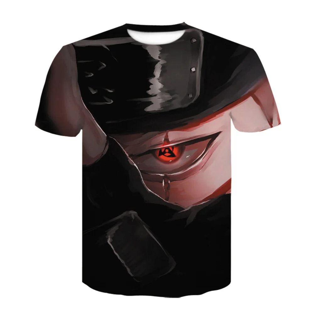 Мужская футболка с коротким рукавом и принтом Повседневная 3D Какаси Hatake из