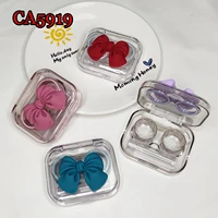 butterfly bow contact lens cases one body water box convenient eyewear container with tweezers ca5919