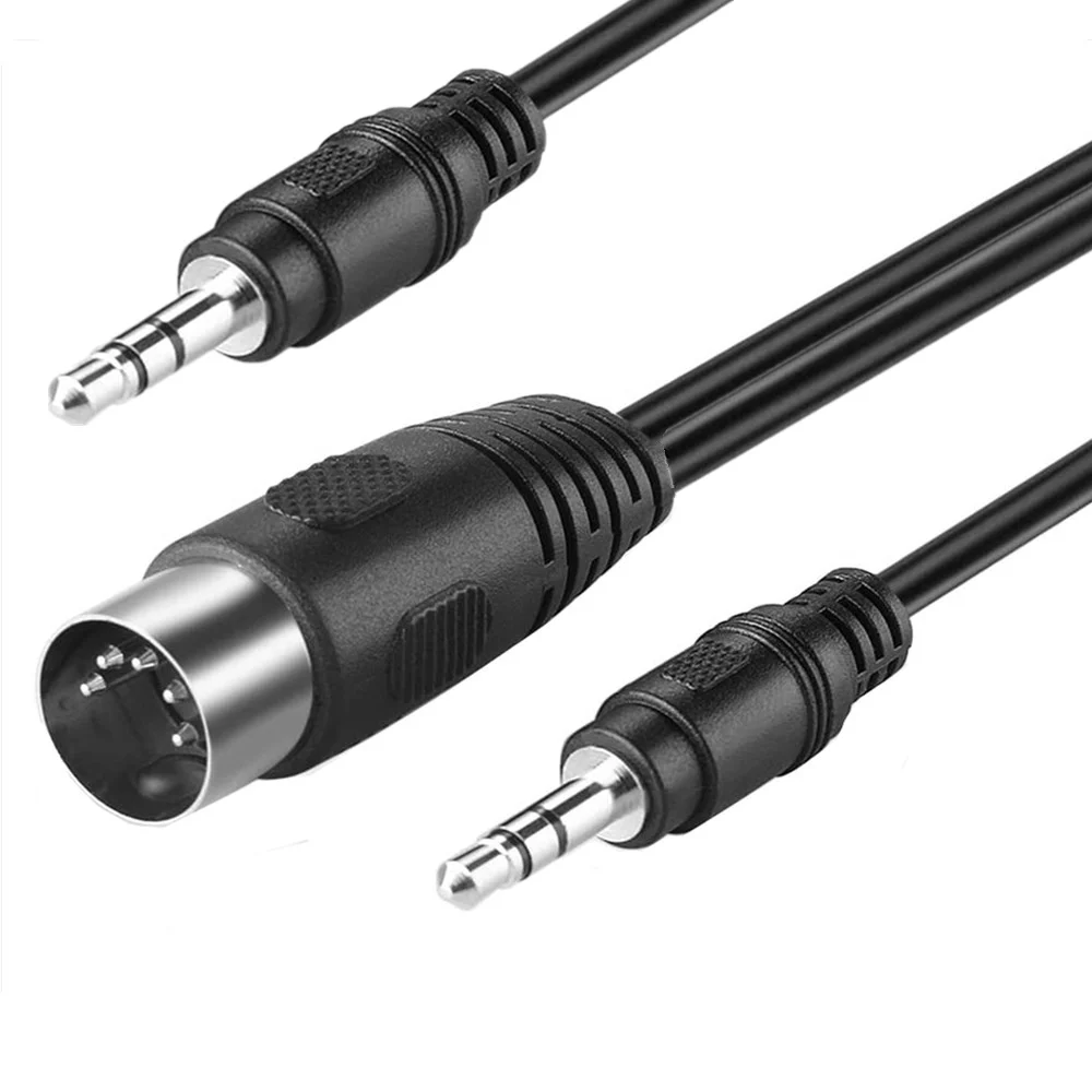 ERE MIDI Y Splitter Cable 50CM 5 Pin DIN Plug Male to Dual 3.5MM TRS AUX Stereo Jack Adapter Input | Электроника