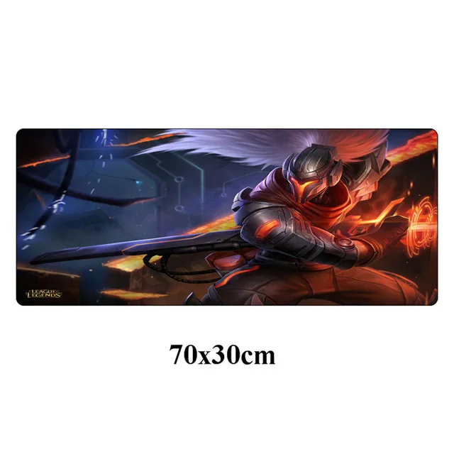Черный Большой игровой коврик для Мышь pad 70x30 см Yasuo, Unforgiven компьютер Дуэль геймерский коврик для мыши для League of Legends стол для портативного компьютера ноутбука коврик - Цвет: Черный