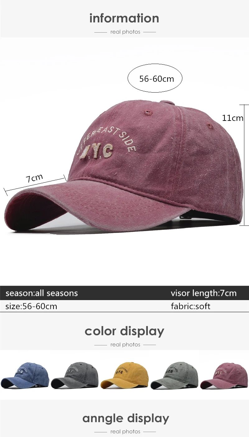 [NORTHWOOD] Мода Nyc Письмо Бейсболка Женщины Мужчины Snapback Шляпы Кости Хип-Хоп Шапки Водителя грузовика Хлопок Gorra Dad Hat