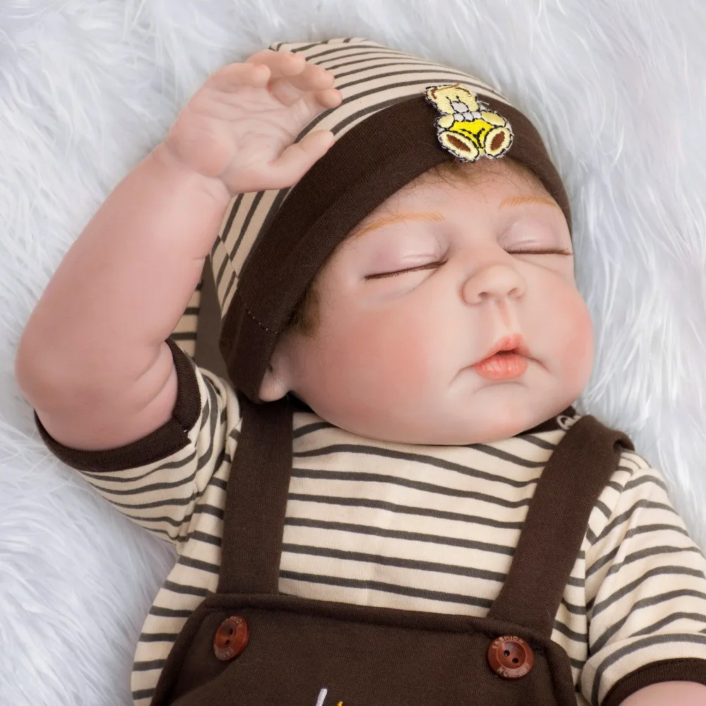 NPK 55 см мальчик куклы Reborn младенцы Полный тела силиконовые reborn Baby Doll игрушки bebe Reborn boneca menino