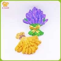 farm silicone mould lavender wheat ear bouquet silicone mold suitable for fudge gum paste chocolate crafts
