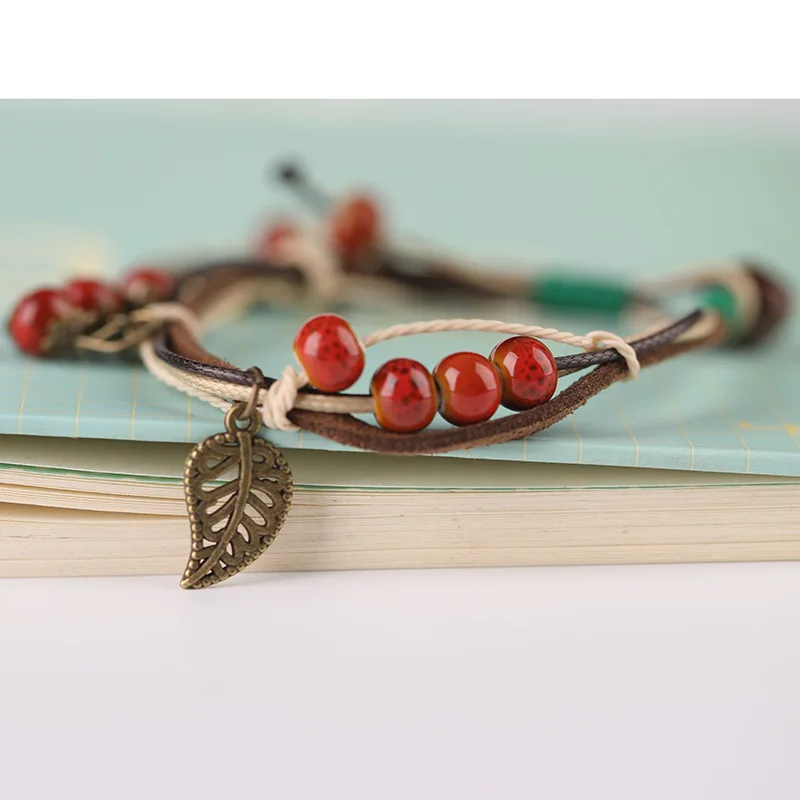 Красивые Плетеные вручную женские браслеты в винтажном этническом стиле