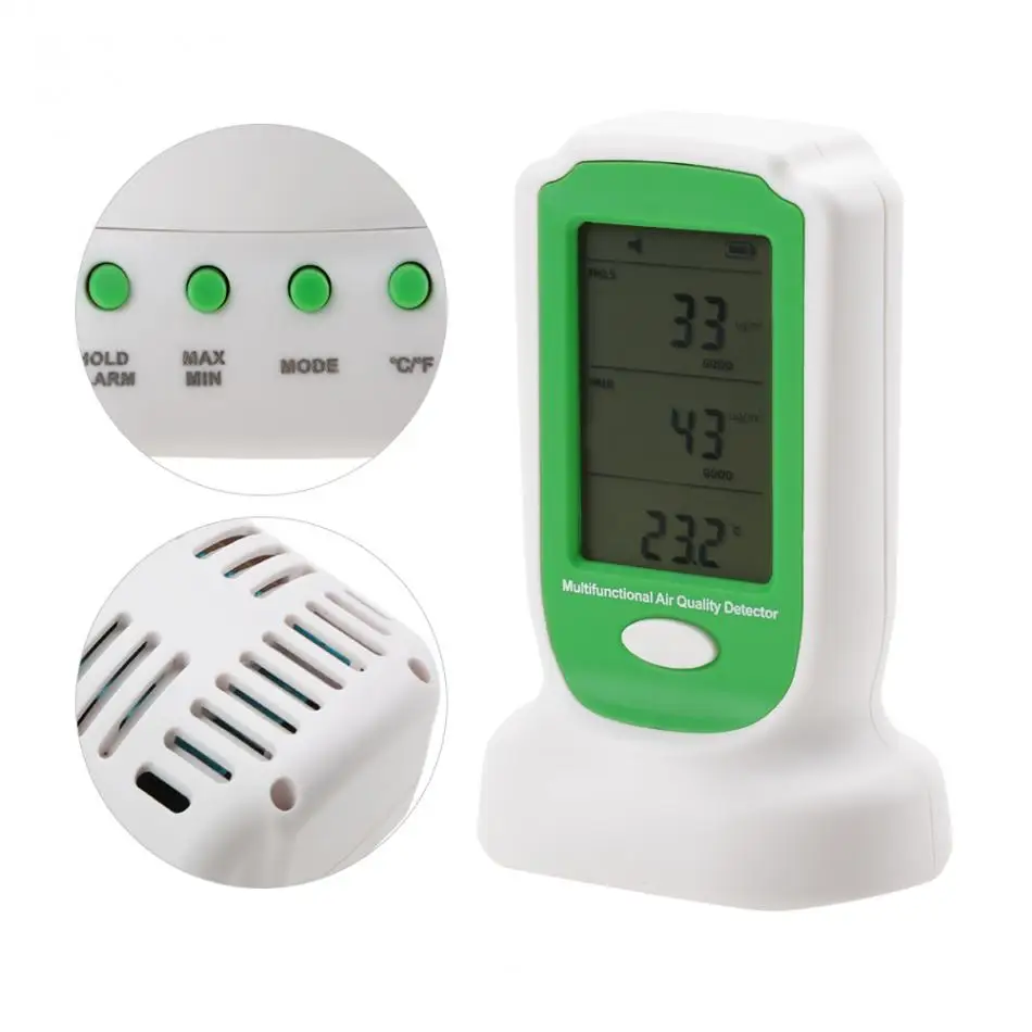 Multifunctional Air Quality Tester Home Indoor PM10 Digital Pollution Detector EU Plug AC100-240V Analyzer Meter | Инструменты