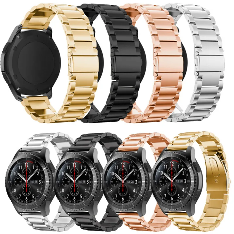 

Ремешок из нержавеющей стали для Samsung Gear S3 Classic Frontier Galaxy 46 мм, спортивный браслет для смарт-часов, 22 мм