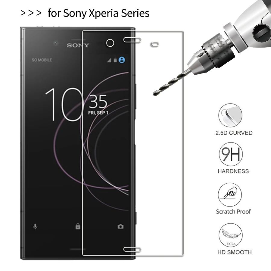 2.5D 9H закаленное стекло для sony Xperia 1 XZ4 XZ3 X XZ1 X Compact XA1 XA Ultra XZ XZS XZ2 XZ Премиум Защитное стекло для экрана