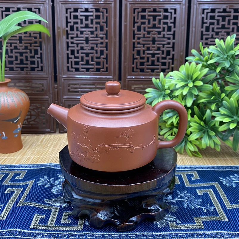 

Yixing Фиолетовый Глиняный Чайник из руды Dahongpao Dezhong чайник с отверстиями для воды Кунг фу Чайный набор емкость 210 мл
