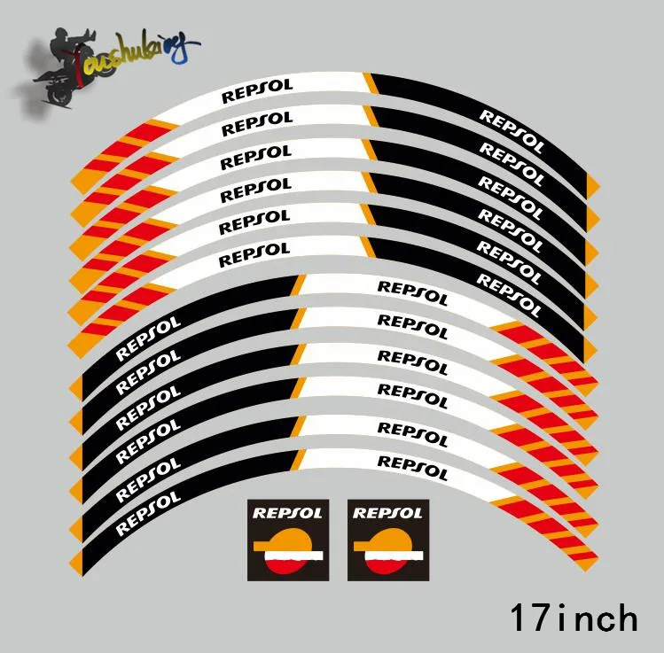 Мотоциклетная наклейка на колесо подходит для repsol hrc 17 дюймов 3 м автомобильная