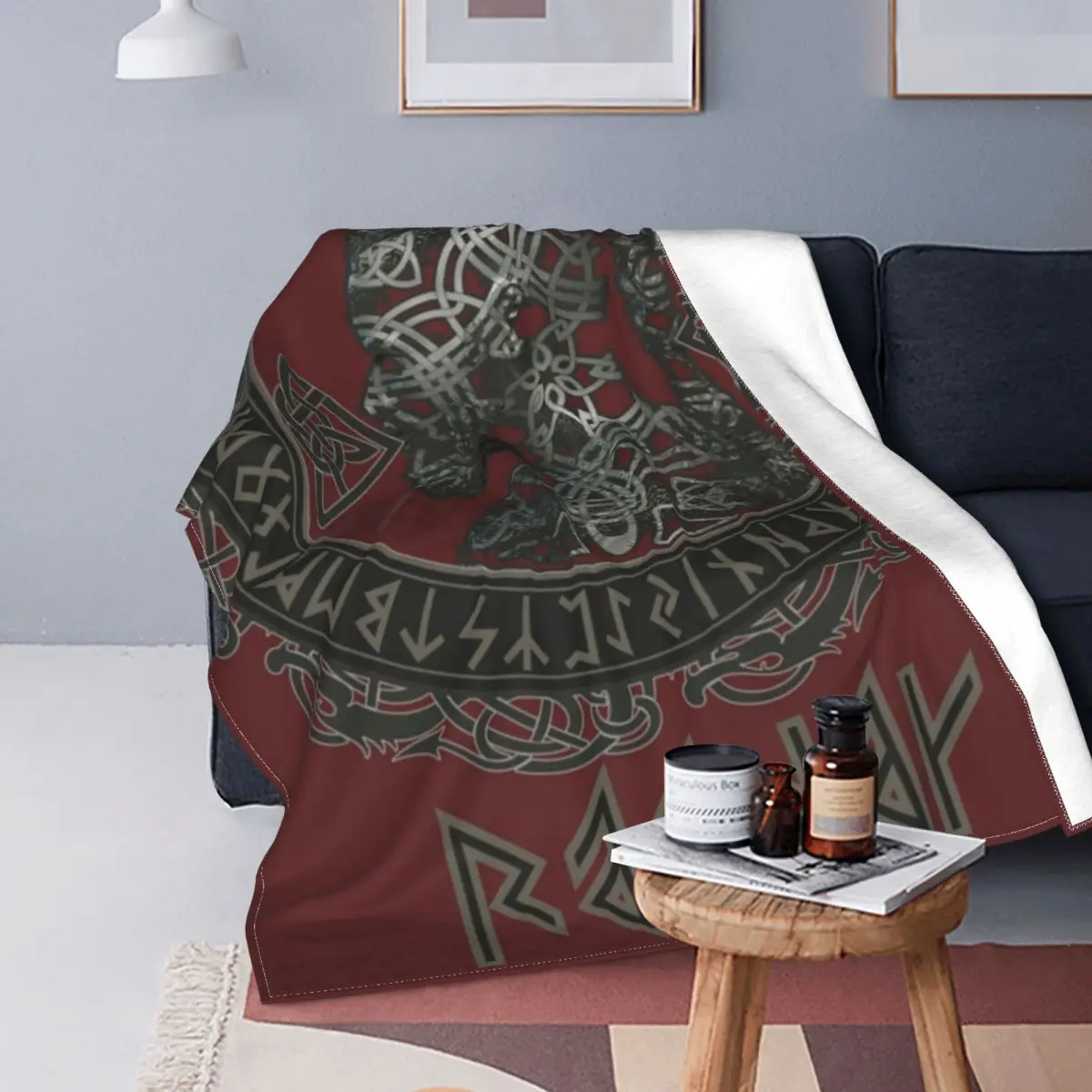 

Vikings Warrior Ragnar-mantas de mittechnology nórdica para mujer, manta suave de franela para el домашний, sofada de felpa fina, primave