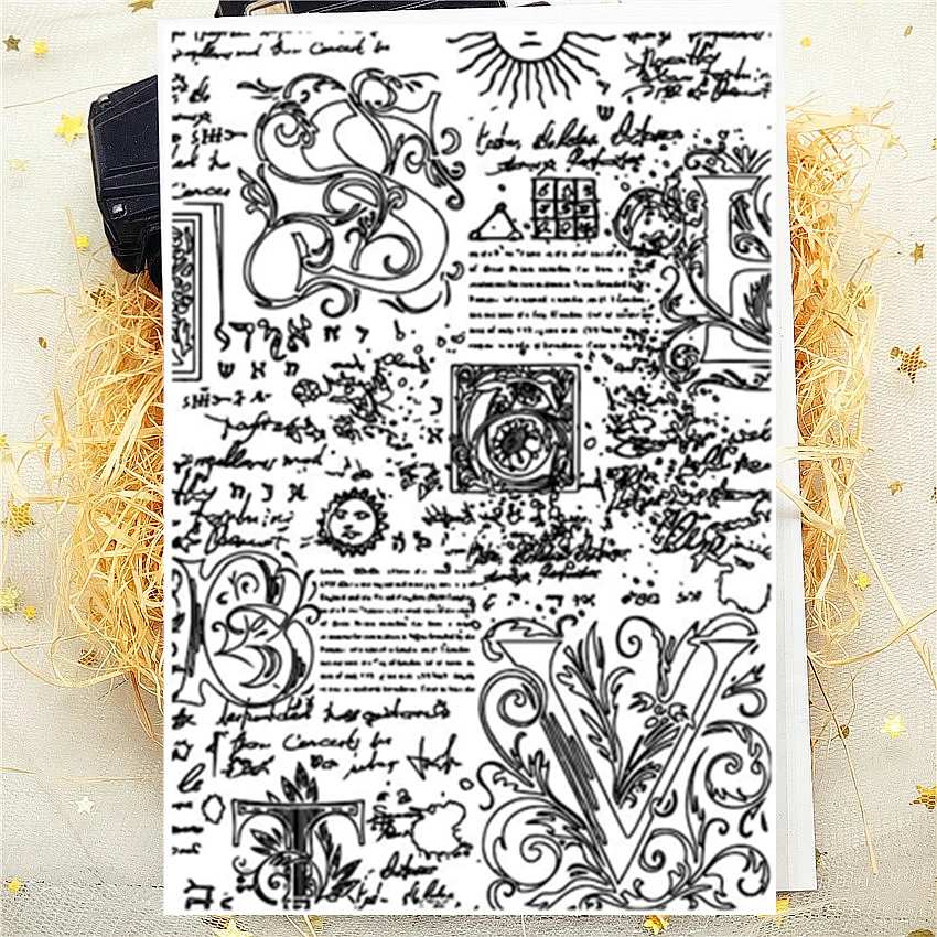 

20P 11*16CM V Text background Transparent Clear Stamp Silicone Stamp/Seal DIY Scrapbooking/Photo Album Stamp Sheets Bulk Deals
