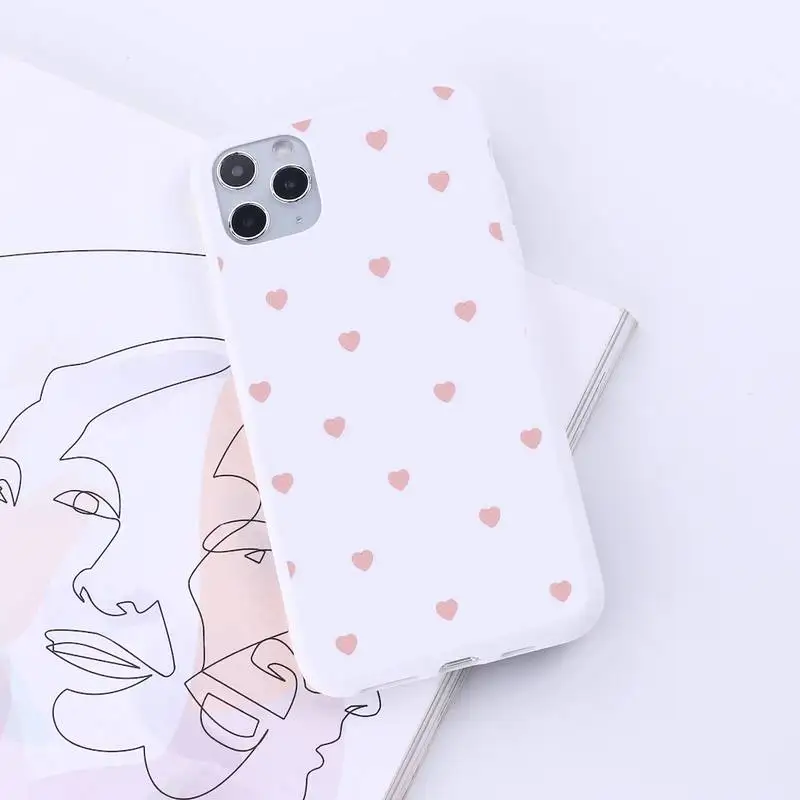 

Love pattern Phone Case Candy Color for iPhone 6 7 8 11 12 s mini pro X XS XR MAX Plus