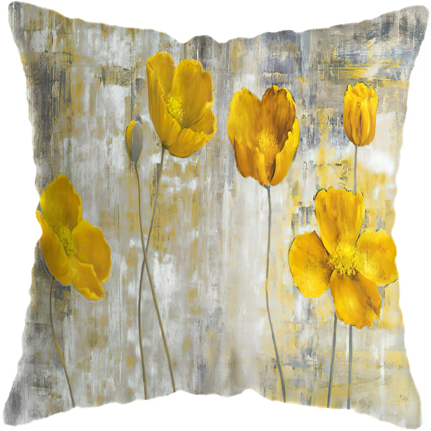 

Abstract Colorful Flowers Decor Pillow Car Decor Cushion Cover Home Hotel Floral Pictures Sofa Bed Cushion Cover 45x45cm