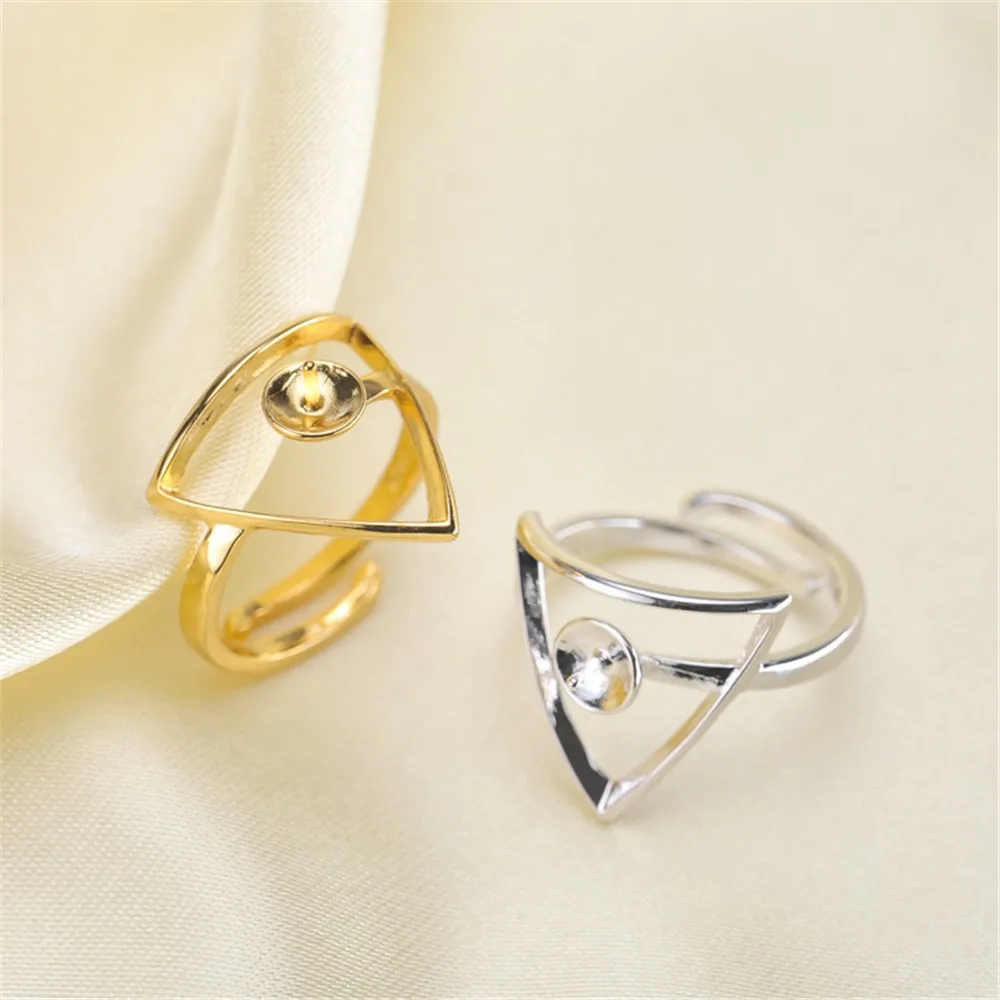 Кольцо с жемчугом модная фурнитура для кольца регулируемый размер серебро 925