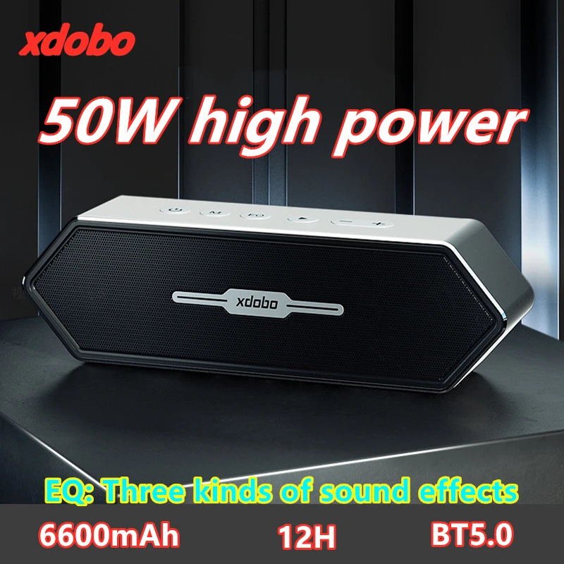 50W High Power Waterproof Bluetooth Speaker Subwoofer Strong Bass Wireless Gaming Speaker Trendy Diamond Shape Portable Soundbar