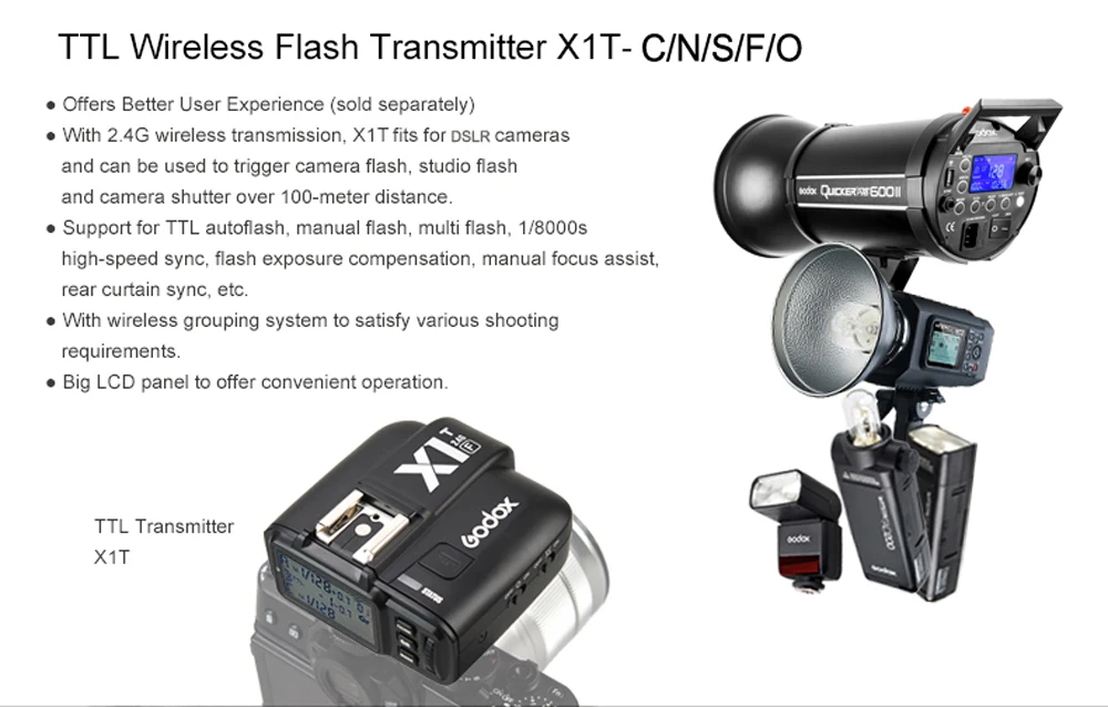GODOX TT685 вспышка для камеры ttl 2,4G HSS 1/8000s GN60 беспроводной скоростной TT685-C/N/S/O/F для Canon Nikon sony Olympus Fuji