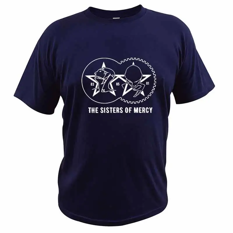 

The Sisters Of Mercy Logo Classic T-Shirt English Rock Band Hipster Streetwear Crew Neck Soft 100% Cotton Summer Top EU Size