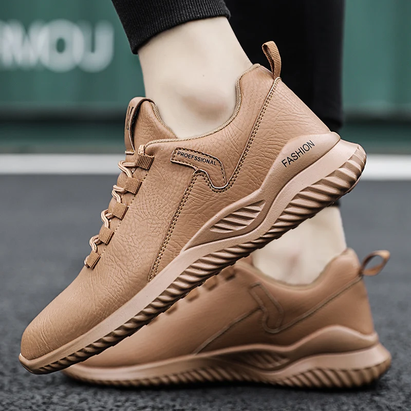 

Top quality split Pattern Genuine Leather Spring Fall Men Casual Loafers Men Lace-up Comfortable Soft Young Men Trend Sneakers