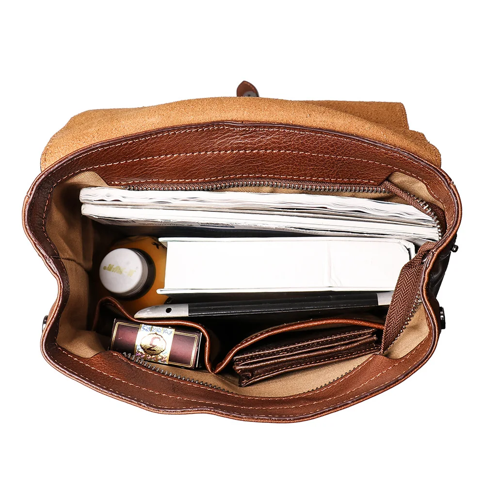 Рюкзак из натуральной кожи для мужчин и женщин мини-сумка ноутбука подростков