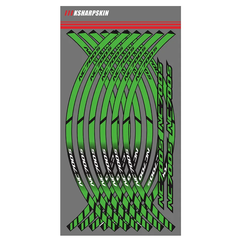 12 светоотражающих наклеек на ступицу колеса мотоцикла декоративные полосатые