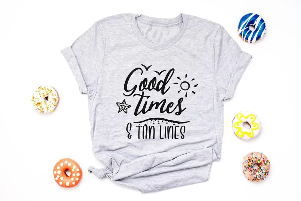 Футболка хорошего времени с солнечным светом забавные повседневные