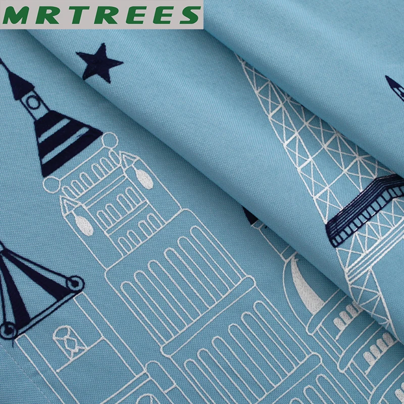 Затемняющие Мультяшные шторы с вышивкой для гостиной мальчиков детей спальни