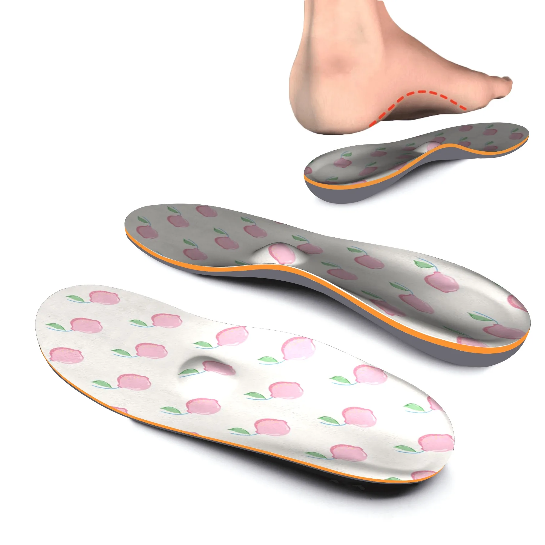 Metatarsal Arch Support Flat Foot Orthopedic Insoles Women Men Plantar Fasciitis Heel Pain Spurs Orthopedic Multi-color Cute