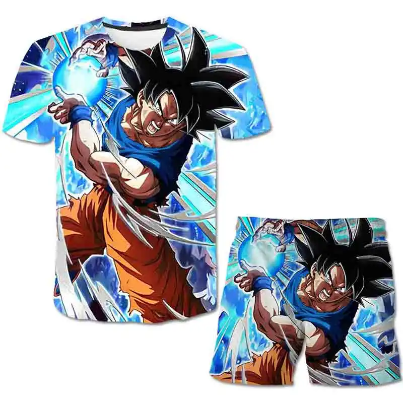 

Dragon-Ball Vegeta Tshirts Boys shorts Summer Short Sleeve Kids Clothes Japan Anime Boys T Shirt Shorts Children Clothing Sets