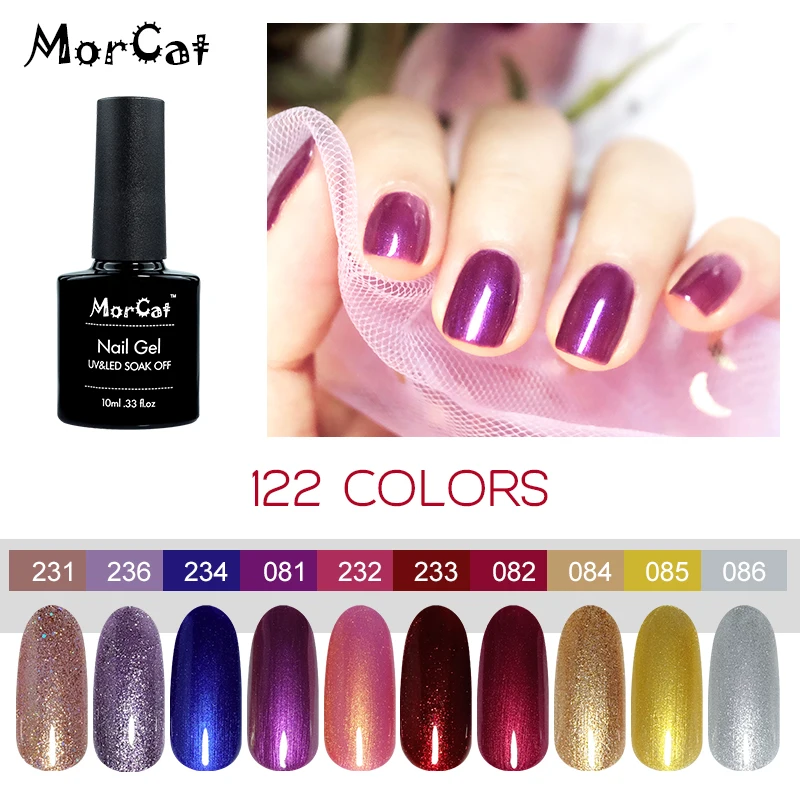 

Гель-лак для ногтей MorCat, блестящий УФ-гель для ногтей с алмазным блеском, 10 мл, Полупостоянный УФ-гель для дизайна ногтей, Блестящий лак для н...
