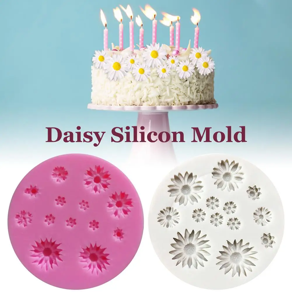 Форма для выпечки "Daisy Silicon Mold" маленький цветок хризантемы для изготовления тортов, хлеба, муссов, желе, шоколада и фондана.