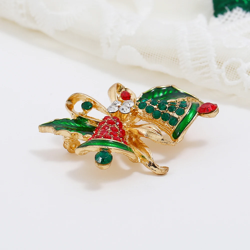 Хрустальная Рождественская красочная брошь булавки мужской значок Прекрасный