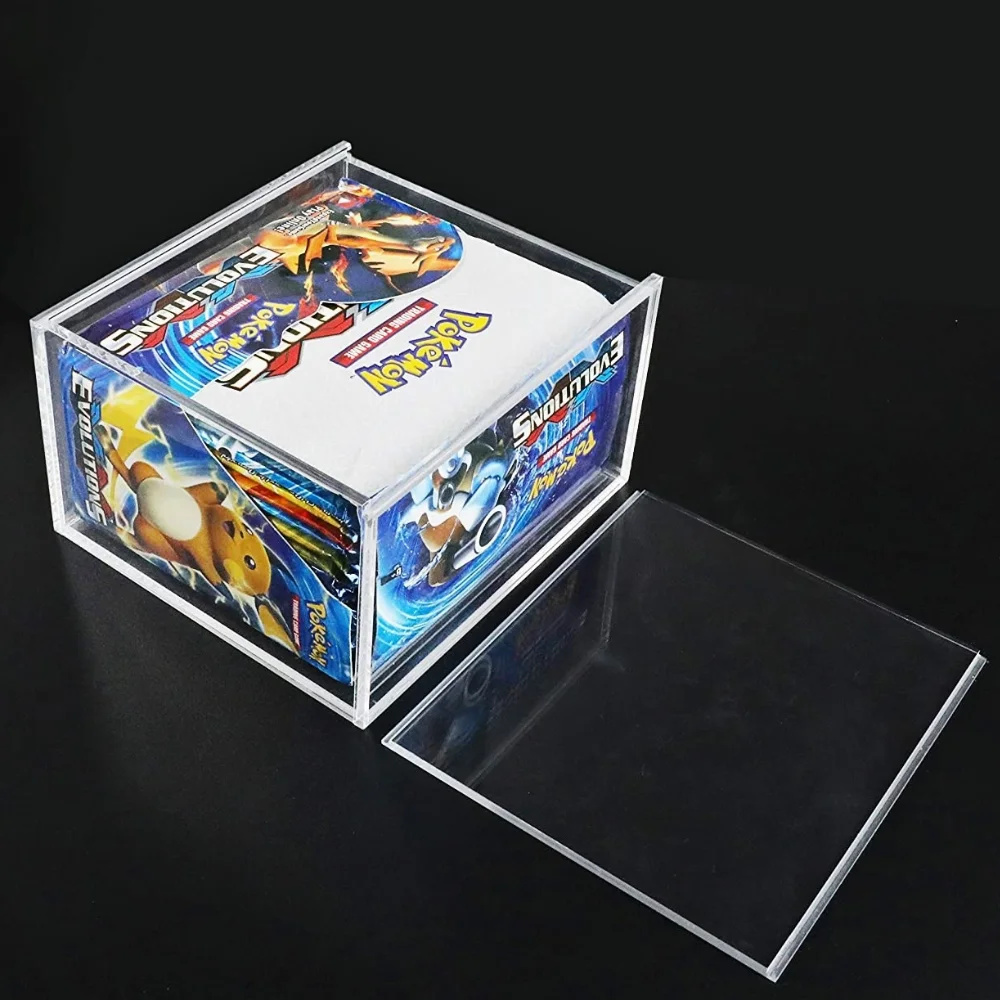 

Pokemon Booster Display Case Pokemon Cards Evolutions TCG Game Card Dustproof Box Protector Showcase Case Pokemon Booster Box