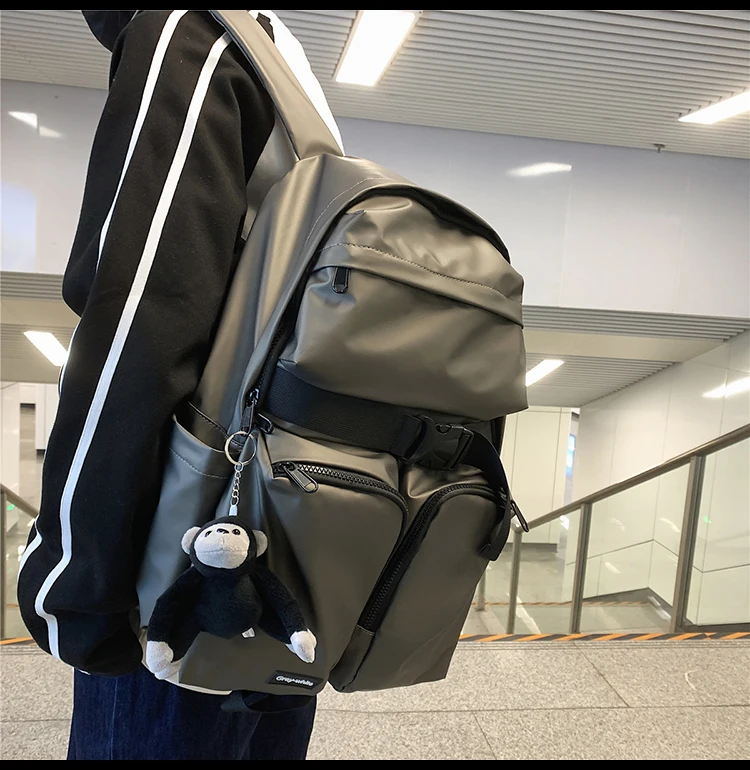 

BB965 2021 Tooling style backpack men's campus high school student college student bag ins fashion trend travel backpack