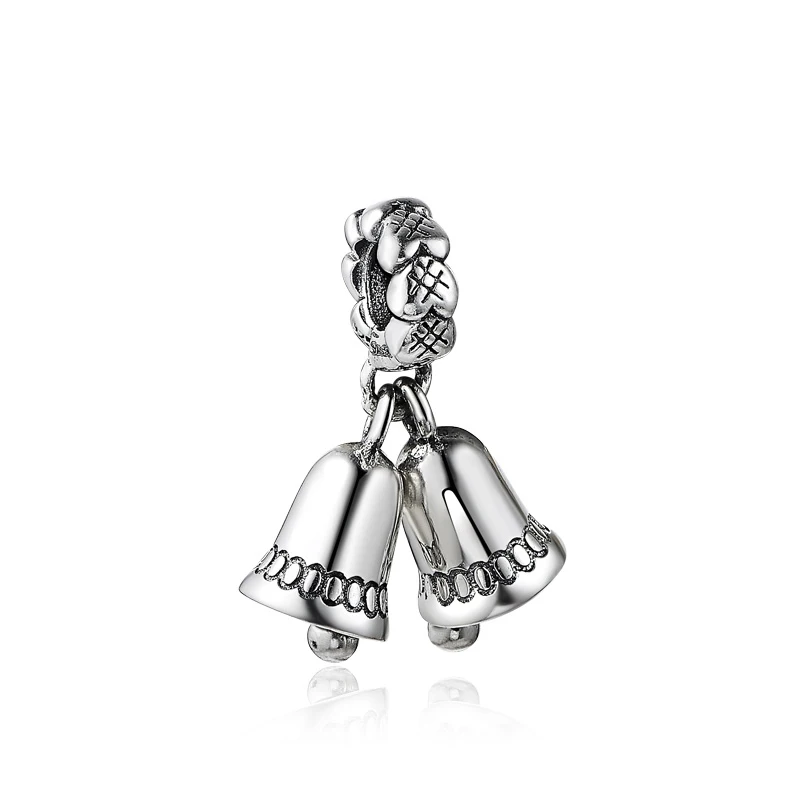 Рождественский колокольчик кулон подходит для оригинального браслета женщин и