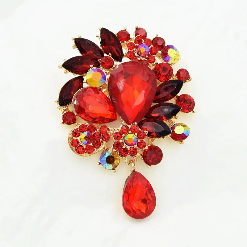 Бесплатная доставка (60 шт./лот) Посеребренная огромная стеклянная брошь в форме