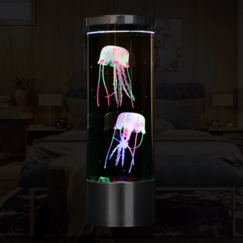 

Lights The Calm Ocean Simulation Aquarium Cylindrical Fish Tank Light USB Plug-in LED Jellyfish Light Colorful Color Changing