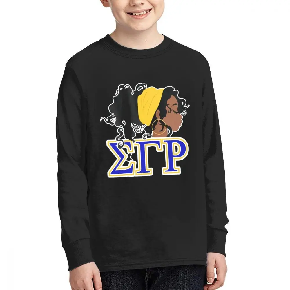 

Sigma Gamma Rho Logo Men's Basic teen-agers Junior Long Sleeve T-Shirt Tshirt Women Graphic Print T Shirt Basic Tee Tops