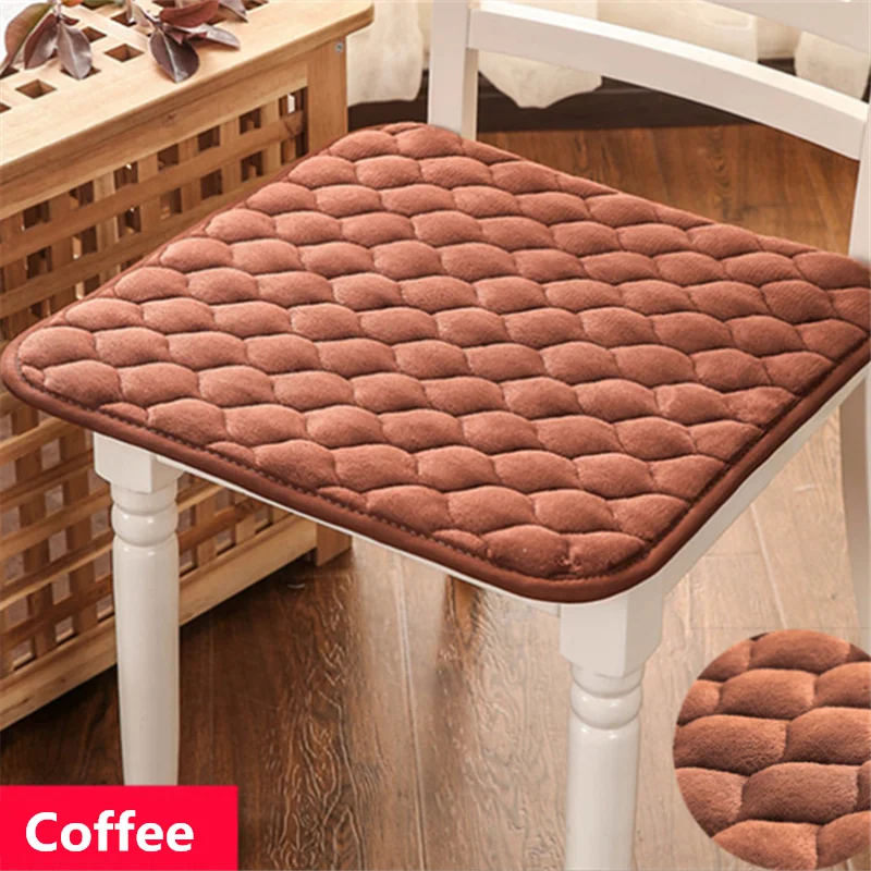Однотонная Современная Подушка для стула утолщенная сохраняющая тепло домашний