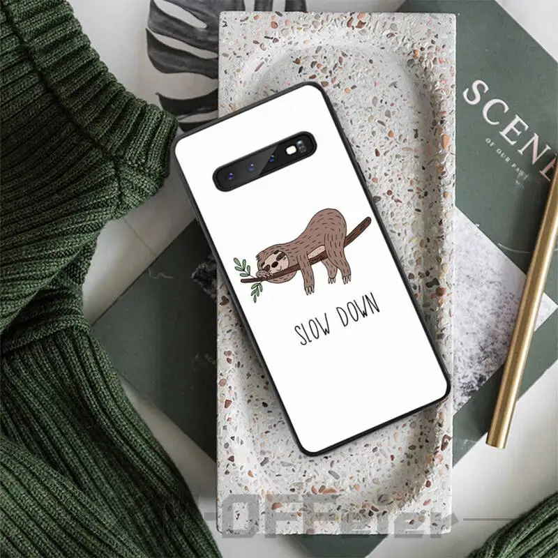 

LouisY Kawaii Cute Sloth TPU Soft Silicone Phone Case Cover For Samsung S8 9 10 S8 9 10 plus S10E lite S10-5G S20 UITRA plus