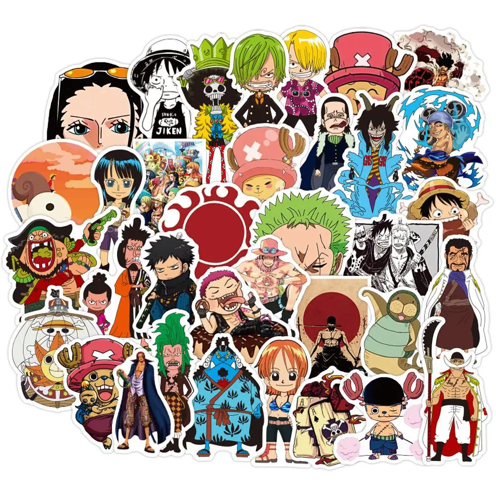 Аниме Луффи ONE PIECE японские Мультяшные наклейки для ноутбука багажа велосипеда