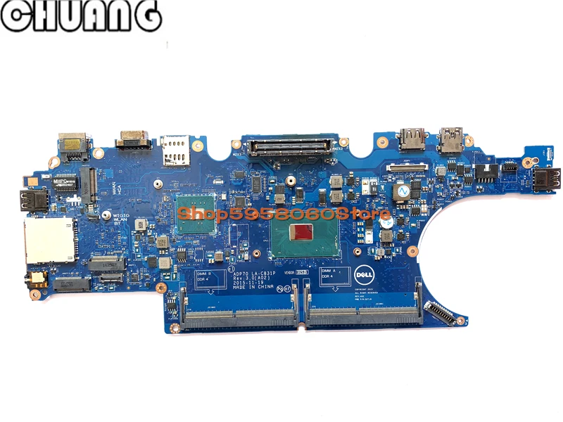 Для DELL E5470 Материнская плата ноутбука CN-0792TG 0792TG 792TG ADP70 LA-C831P с SR2FS I5-6440HQ | Компьютеры
