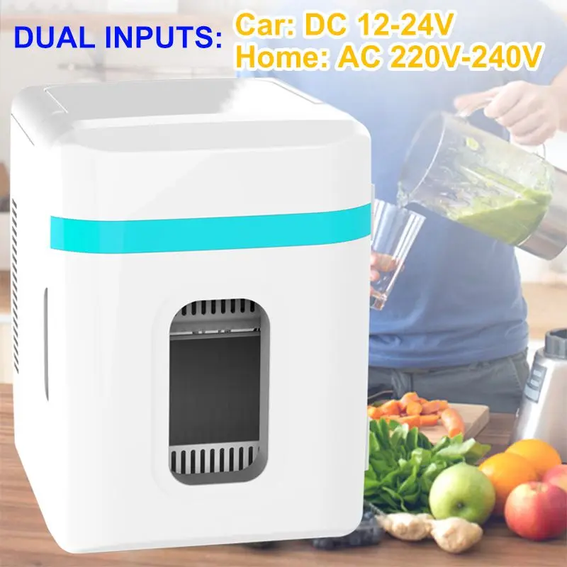 Портативный мини холодильник для дома и автомобиля 12 л охладитель двойного
