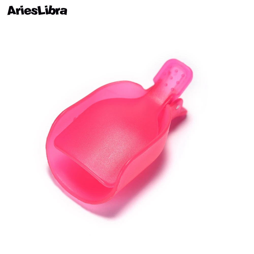 AriesLibra средство для снятия УФ гель-лака 5 шт. розовые пластиковые отмачиваемые