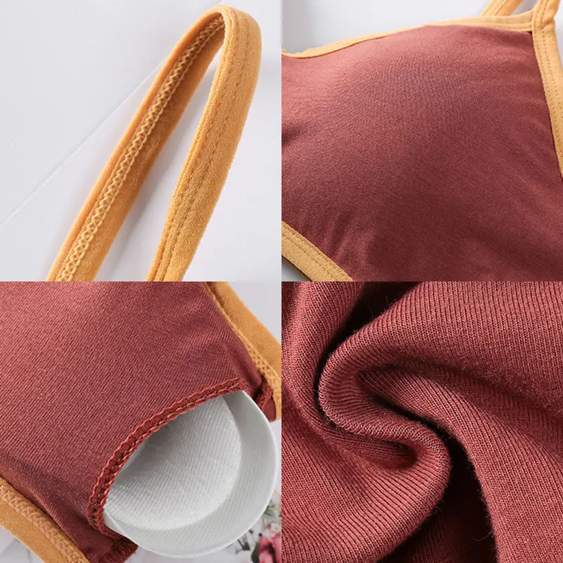 

Women Sports Bra Underwear Wire-free Comfortable Tube Top Beauty Back Skin-friendly Lingerie Minimalist Solid Color Bras Girls