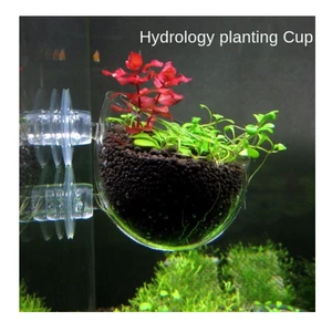 Fish tank accessories Aquarium glass landscaping pot fish tank breeding landscaping pot crystal glass Landscaping water basin