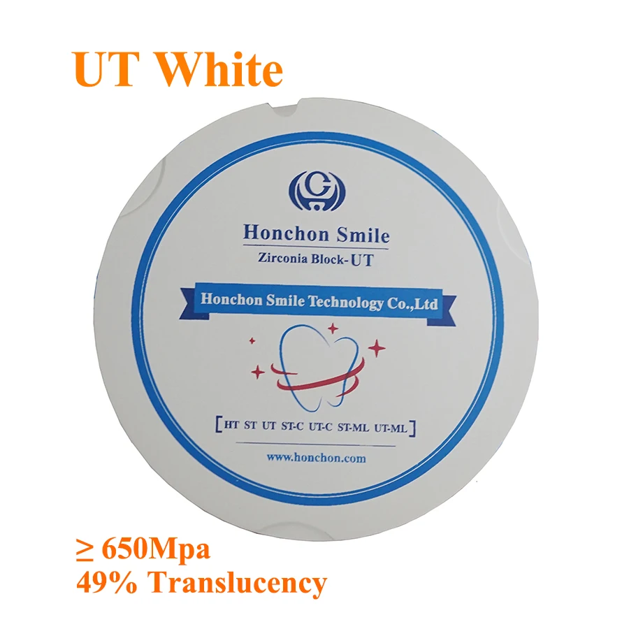 Блок стоматологического циркония 95 UT для фрезерной системы цирконоза, 1 шт., бесплатная доставка