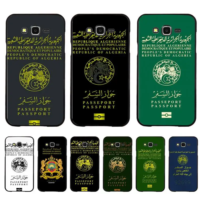 

Algerian Passport Phone Case For Samsung Galaxy J4plus J6 J5 J72016 J7prime cover for J7Core J6plus Back Coque